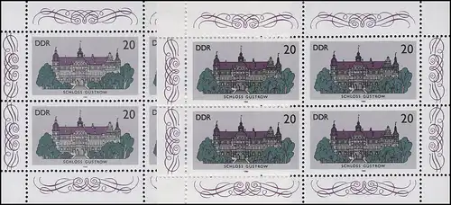 3033 Schlösser-Kleinbogen-Set: helles und dunkles Schloss, beide **