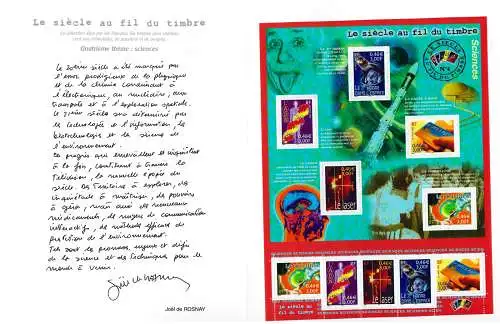 3453-3457ff Événements du 20e siècle 2000-2002 6 classettes avec 6 petits arcs **