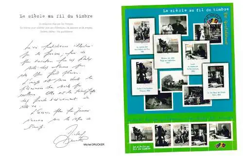 3453-3457ff Événements du 20e siècle 2000-2002 6 classettes avec 6 petits arcs **