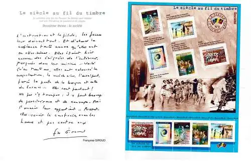 3453-3457ff Événements du 20e siècle 2000-2002 6 classettes avec 6 petits arcs **