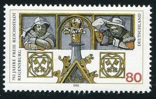 1786 Regensburg mit PLF Strich in der Last, Feld 1, postfrisch **