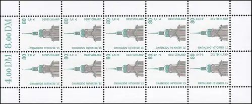 2177 SWK 80 Pf / 41 Cent Kirche Dortmund - 10er-Bogen **