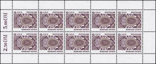 2210 SWK 50 Pf / 26 Cent Fuggerschloss Kirchheim - 10er-Bogen **