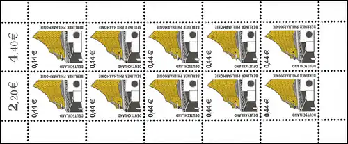 2298 SWK 0,44 Euro Philharmonie Berliner - Bogen 10 ** frais de port