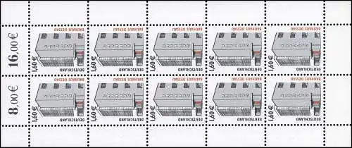 2302 SWK 1,60 Euro - Bauhaus Dessau - 10er-Bogen postfrisch **