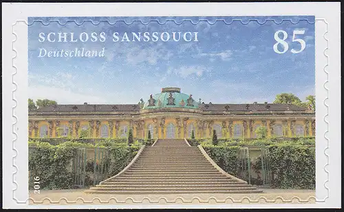 3231 Château Sanssouci autocollant, sur feuille neutre, **