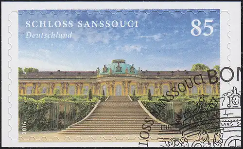 3231 Schloss Sanssouci, selbstklebend, auf neutraler Folie, EV-O Bonn 7.4.16