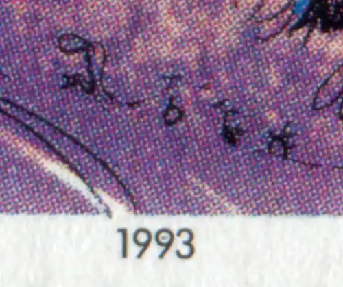 1689 George avec PLF tache dans le deuxième 9 en 1993, champ 42, cacheté