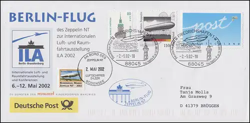 Luftschiffspost DKL 81 Zeppelin NT ILA Berlin-Flug SSt FRIEDRICHSHAFEN 2.5.2002