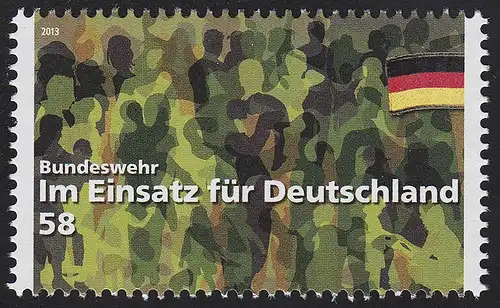 3015 Bundeswehr mit PLF roter Fleck in der Person unten rechts Feld 8, **