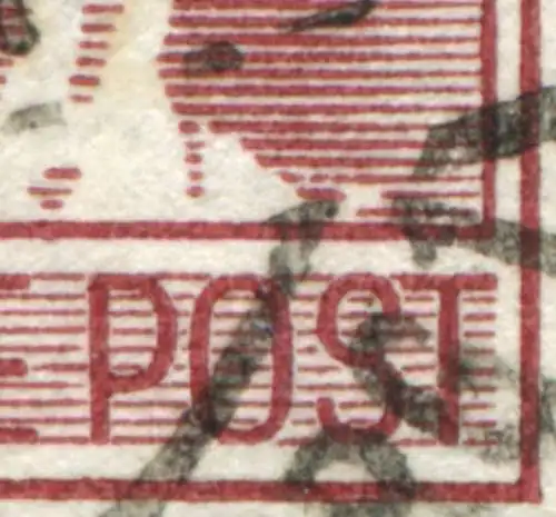 31VIII Rotaufdruck 60 Pf mit PLF VIII Linienbrüche, gestempelt, BPP-geprüft