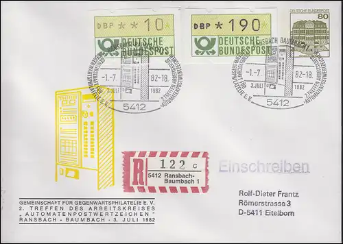 Vol privé PU 117/56 Rencontre ATM avec ATM 1.1. 10+190, SSt RANSBACH-B. 1.7.82