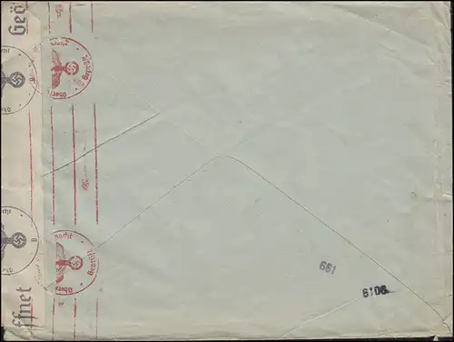 Censuration allemande Lettre de Hongrie avec timbres libres-MiF BUDAPEST 31.1.41 à Vienne