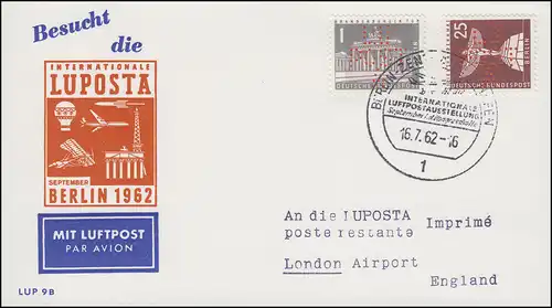 140+147 Stadtbilder mit LUPOSTA-Lochung Schmuck-PK LUPOSTA SSt Berlin 16.7.1962