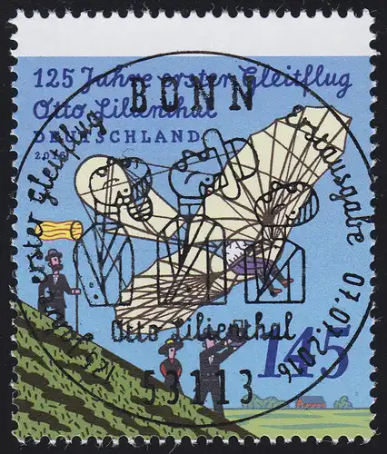 3254 Otto Lilienthal aus Rolle mit GERADER Nummer, ESSt Bonn
