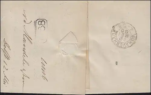 19 Roi Guillaume III 5 C EF sur lettre DELFT 12.5.86 / numéro 22 à La Haye