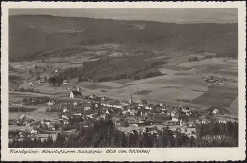 Landpost Fleckl sur Warmenste selon sur AK évêque vert MARKTREDWITZ 31.8.54