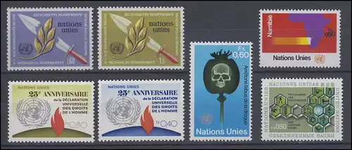 30-36 UNO Genf Jahrgang 1973 komplett, postfrisch **