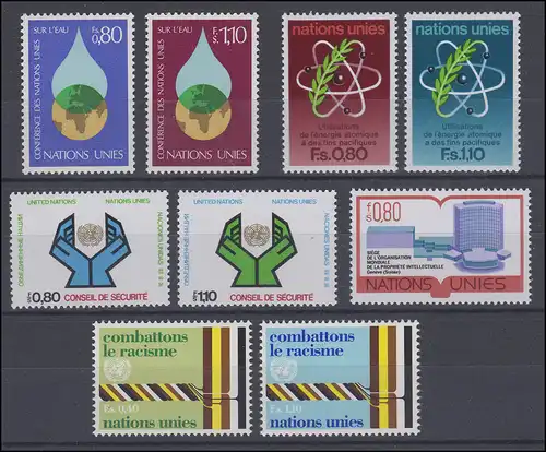 63-71 Nations unies Genève année 1977 complète, frais de port **