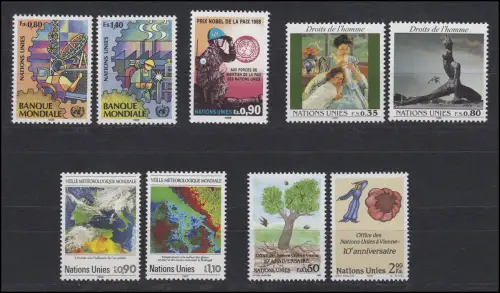 173-181 UNO Genf Jahrgang 1989 komplett, postfrisch **
