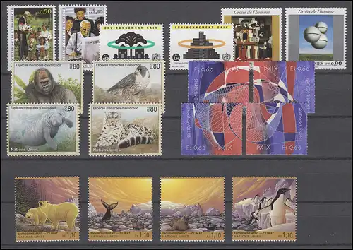 225-242 Nations unies Genève année 1993 complète, frais de port **