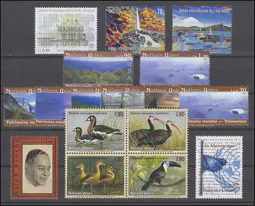 459-481 Nations unies Genève année 2003, complet, frais de port **