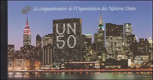UNO Genf Markenheftchen 1 Jubiläum 50 Jahre Vereinte Nationen 1995, ESSt Genf