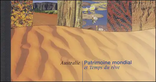 Nations unies Genève Carnets de marques 4 Patrimoine mondial de l'UNESCO Australie 1999, **