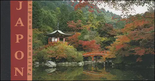 Les cahiers des marques de l'ONU Genève 6 Patrimoine mondial de UNESCO Japon 2001, **