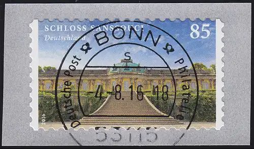 3231 Schloss Sanssouci, aus Rolle mit UNGERADER Nummer, ET-O VS Bonn 4.8.16
