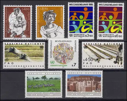 38-46 Nations unies Vienne année 1984 complète, frais de port **