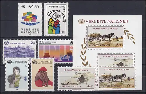 47-54 UNO Wien Jahrgang 1985 komplett, postfrisch **