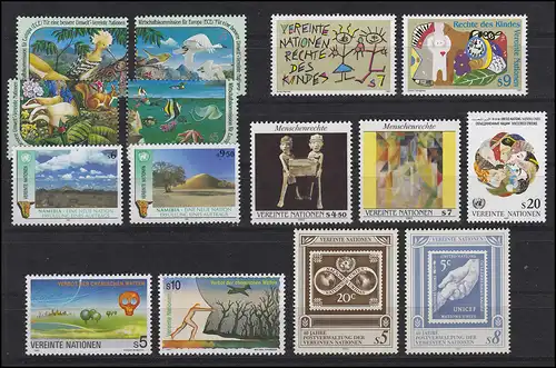 110-124 UNO Wien Jahrgang 1991 komplett, postfrisch **