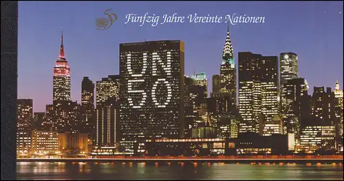 UNO Wien: Markenheftchen 1 Fünfzig Jahre Vereinte Nationen 1995, **