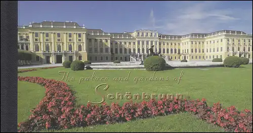 L'ONU Vienne: Carnets de Marques 3 Patrimoine Mondial de l'UNESCO Château de Schönbrunn 1998, **
