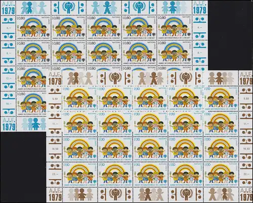 UNO Genf 83-84 Internationales Jahr des Kindes 1979, Kleinbogen-Satz **