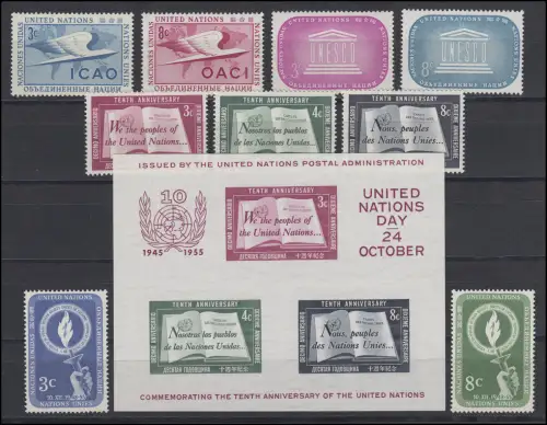 35-46 New York année 1955 complète, frais de port **