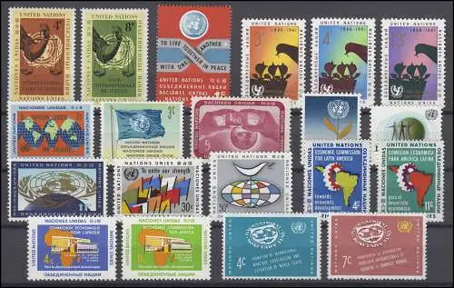 94-113 Nations Unies New York millésime 1961 complet, frais de port **