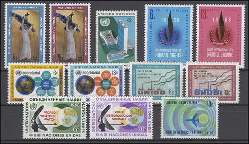 196-207 New York, année 1968 complète, frais de port **