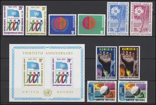 279-288 UNO New York millésime 1975 complet, frais de port **