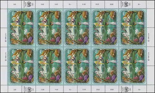 UNO Genf 194-197 ECE-Kommission Umwelt Fauna und Flora 1991, ZD-Bogen **