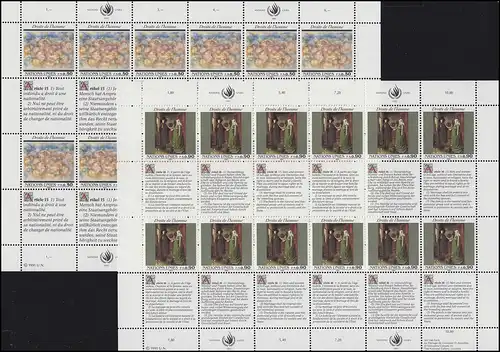 UNO Genf 208-209 Erklärung der Menschenrechte III 1991, ZD-Bogensatz **
