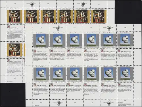 UNO Genf 233-234 Erklärung der Menschenrechte V 1993 ZD-Bogensatz **