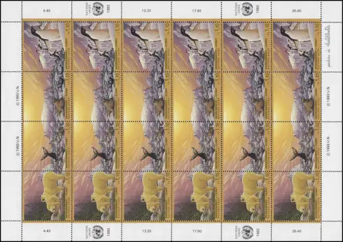 Nations unies Genève 239-242 Changements climatiques et pollution 1993, Bogen ZD **