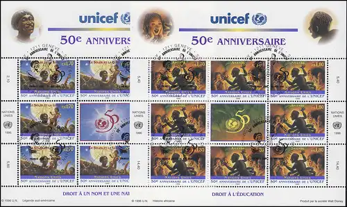 Nations unies Genève 301-320 Fonds pour l'enfance UNICEF 1996, Taux de croissance ZD ESSt