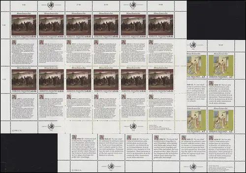 UNO Wien 108-109 Erklärung der Menschenrechte II 1990, ZD-Bogensatz **