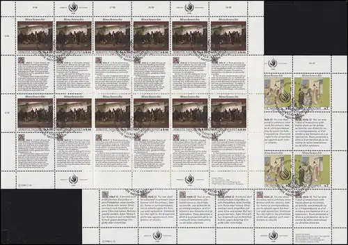 UNO Wien 108-109 Erklärung der Menschenrechte II 1990, ZD-Bogensatz ESSt