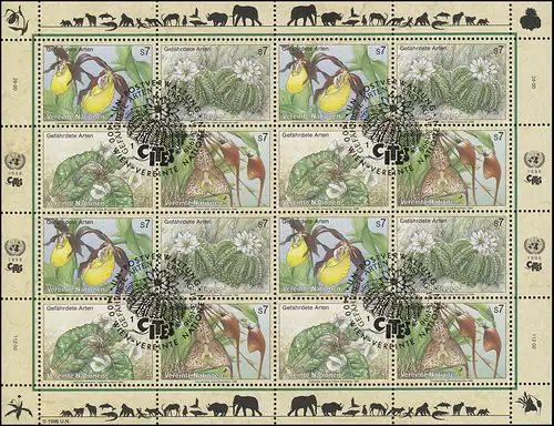 ONU Vienne 205-208 Espèces menacées IV - Flora 1996, Bogen ZD ESSt