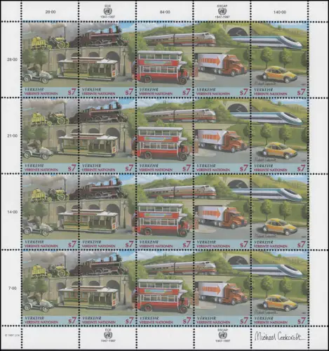 Nations unies Vienne 231-235 CEE et ESCAP Transports Automobiles Chemin de fer 1997, ZD Bogen **