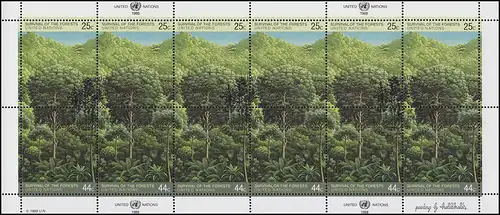 UNO New York 547-548 Rettet den Wald 1988, ZD-Bogen ESSt
